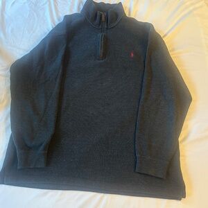 Ralph Lauren Polo Mens Quarter Zip Sweater XLT Grey Extra Large Tall